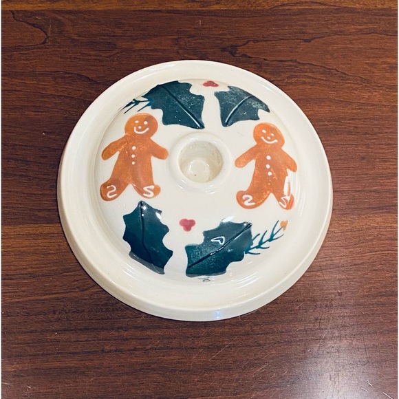 🎄VTG 1980’s Hartstone Pottery Hand Painted Stoneware Gingerbread Candle Holders - Picture 2 of 5